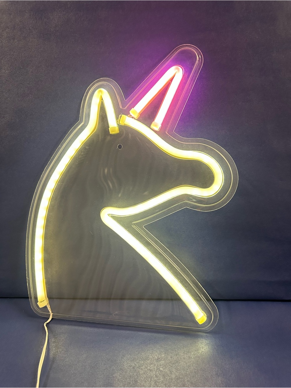 Neon Unicorn Wall Light - Pink & White